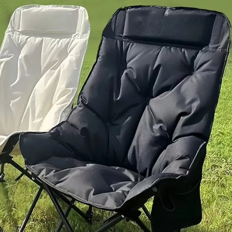 Outdoor Thickened Folding Chair Comfortable High Backrest Stable Portable Outdoor Chair