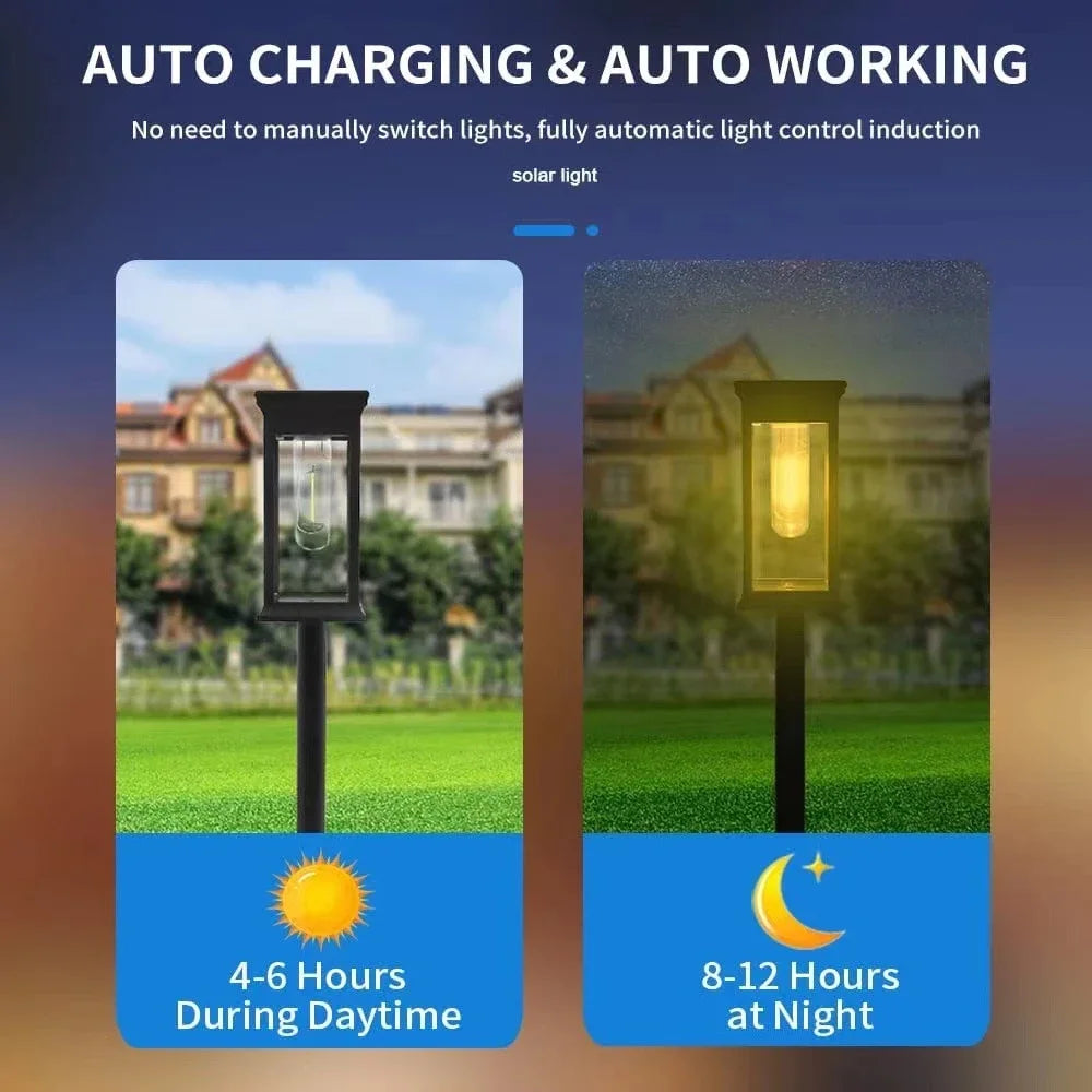 Solar Pathway Lights Waterproof take Lights Warm White Solar Light for Garden Walkway Driveway Yard Lawn