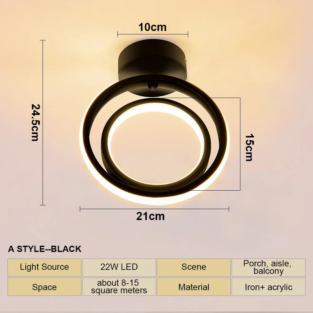LED Ceiling Light Modern Aisle Ceiling Lamp Indoor Hallway Lighting Small Surface Mounted Fixtures