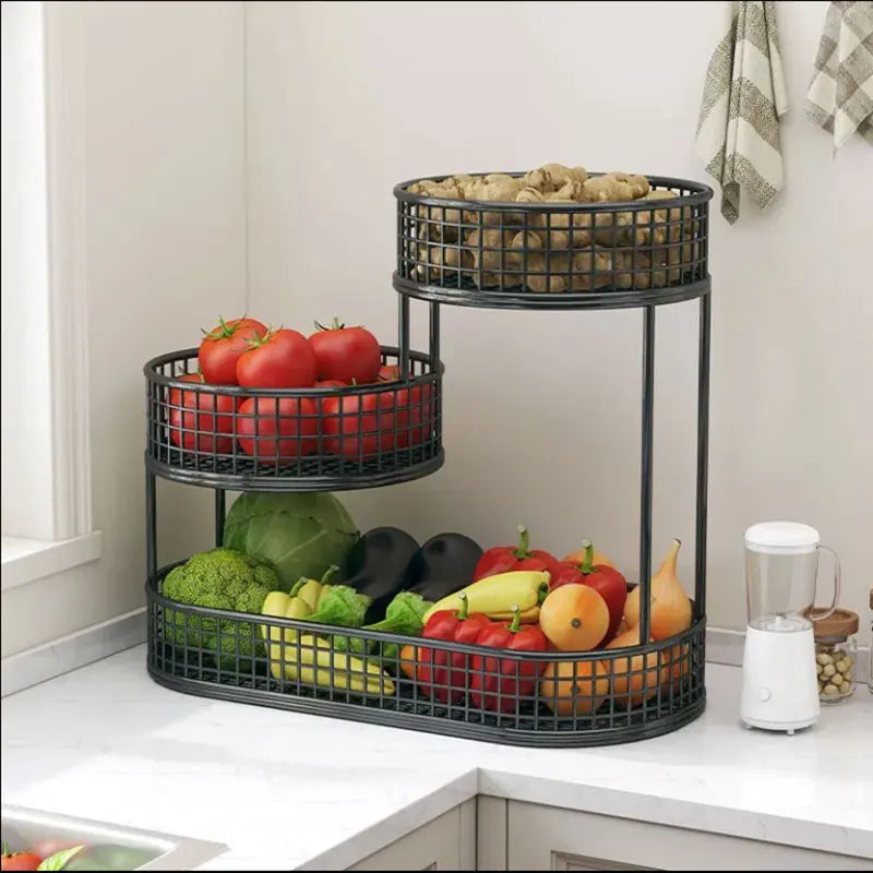 Fruit and Vegetable Storage Box Cosmetics Storage Rack Desktop Storage Rack Wrought Iron