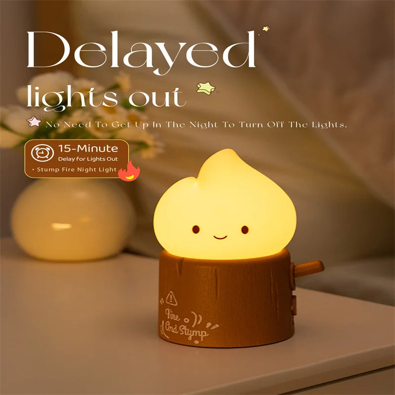 Flameless Candles Night Light Cute Sleeping Nightlights Dimmable 2 Lighting Modes Bedside Lamp