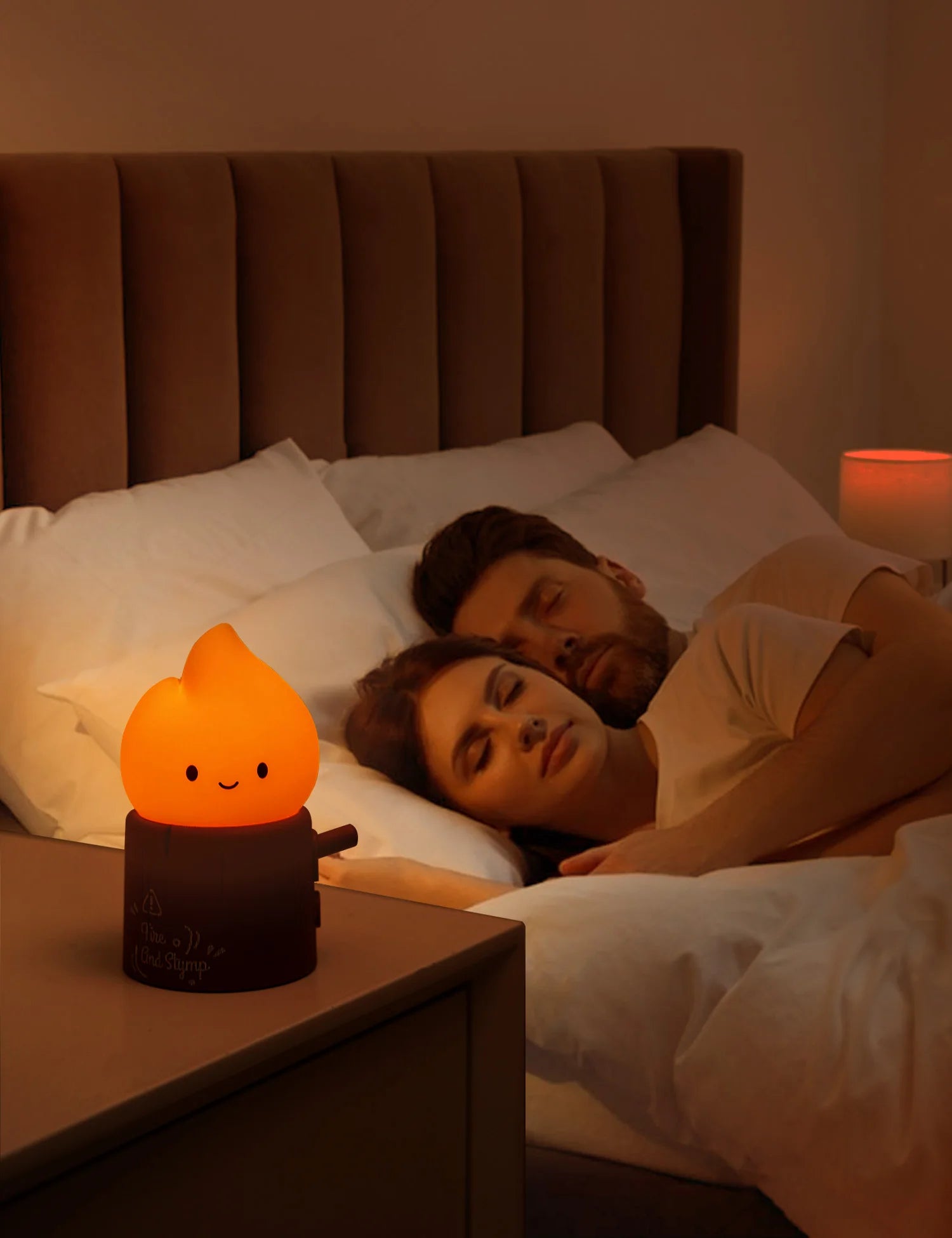 Flameless Candles Night Light Cute Sleeping Nightlights Dimmable 2 Lighting Modes Bedside Lamp