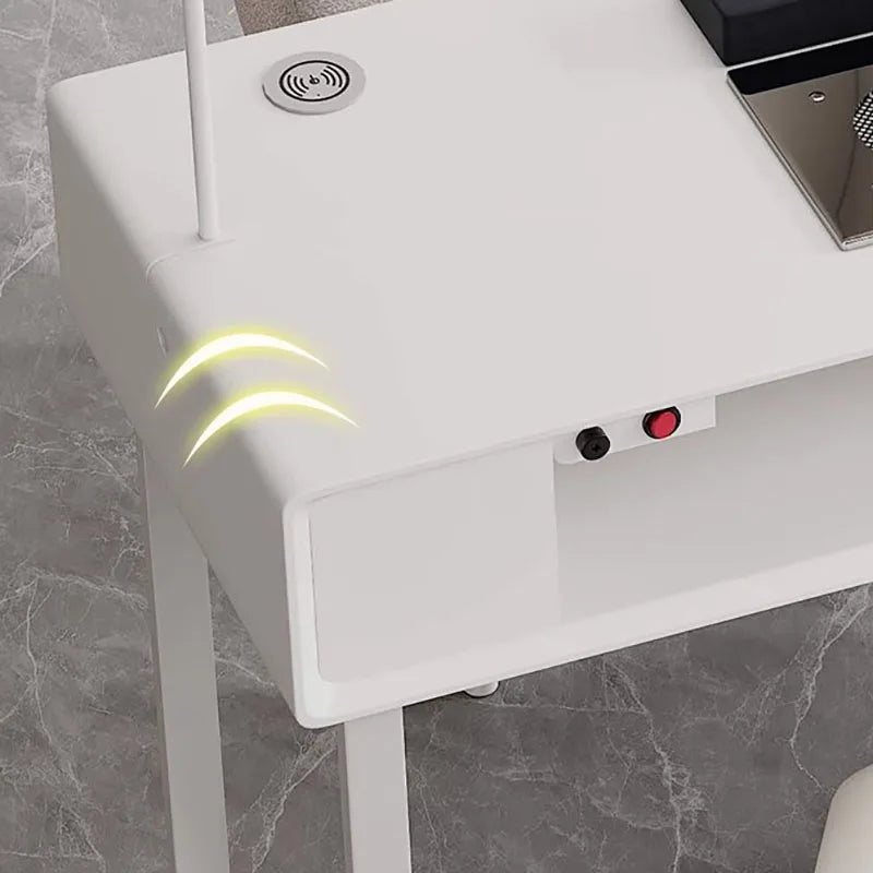Salon Nail Stylist Desk Professional LED Light Nail Manicure Table Beauty Manicure Equipment