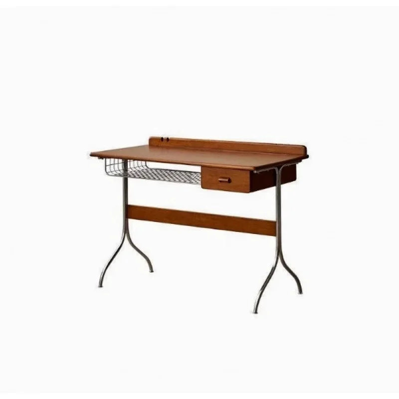 Stainless Steel Antique Style Study Desk,computer Desk,living Room Work Desk with Drawers