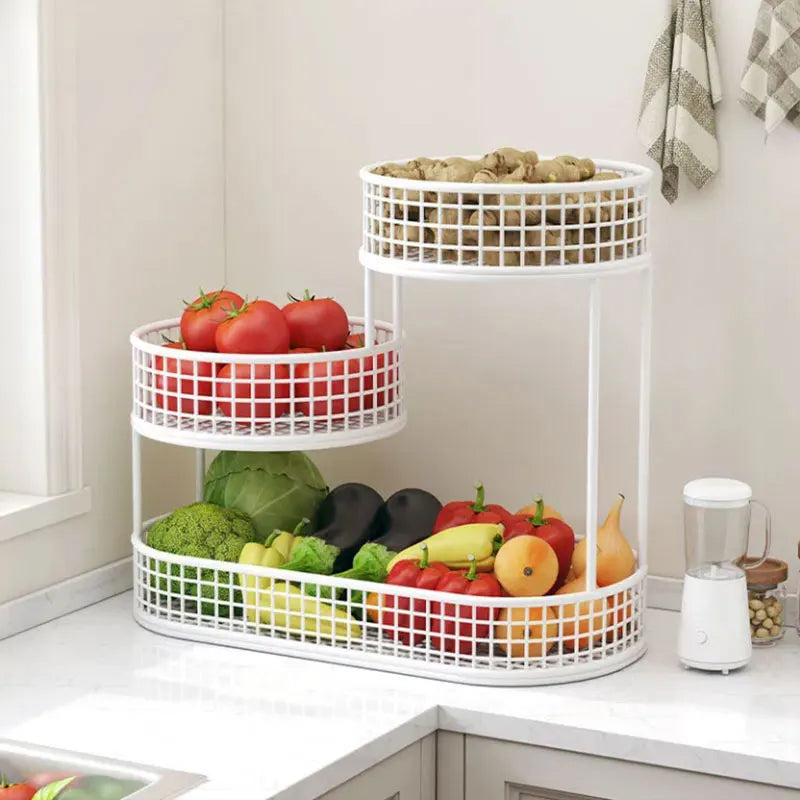 Fruit and Vegetable Storage Box Cosmetics Storage Rack Desktop Storage Rack Wrought Iron