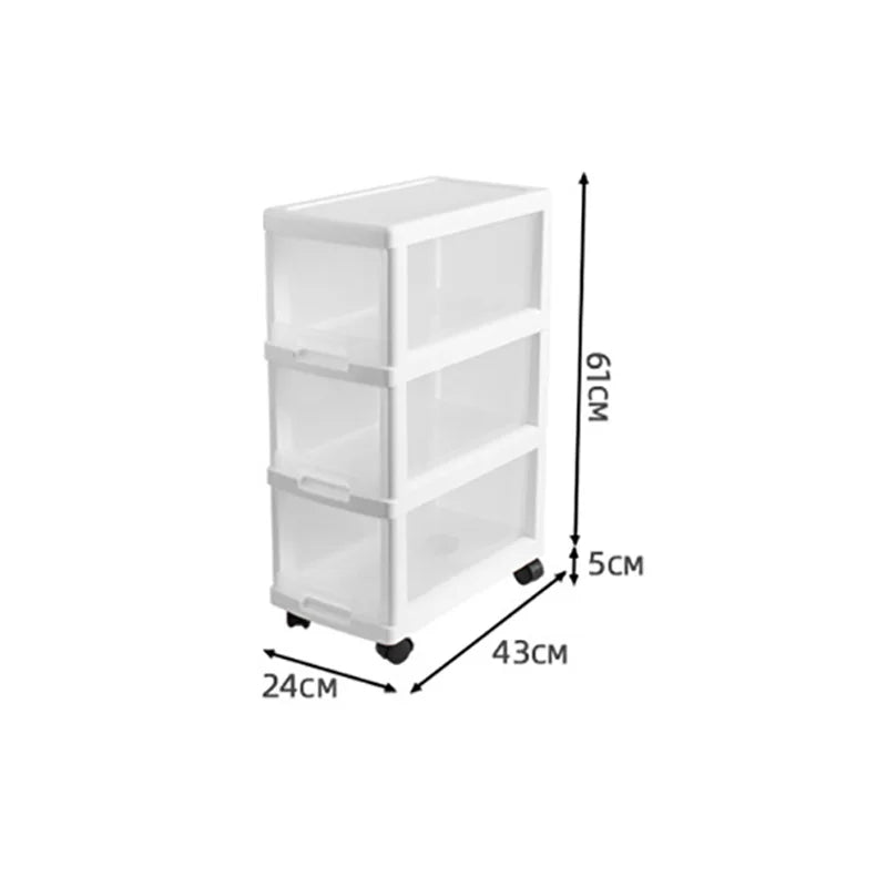 3/4/5 Layers Multi-layer Storage Box Plastic Drawer  Portable Documents Clothes Cabinet Strong