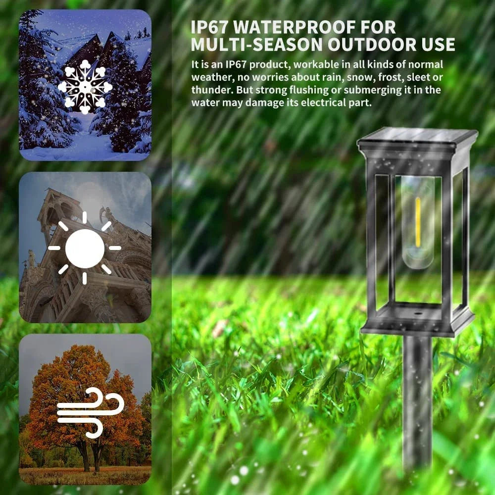 Solar Pathway Lights Waterproof take Lights Warm White Solar Light for Garden Walkway Driveway Yard Lawn