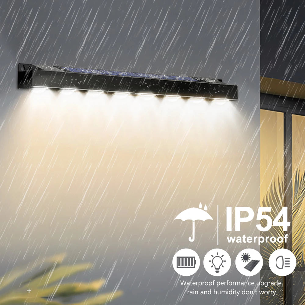 Outdoor LED Solar Wall Sign Light Garden Landscape Light 4/6/8 LED Waterproof Bright Solar Address Lights