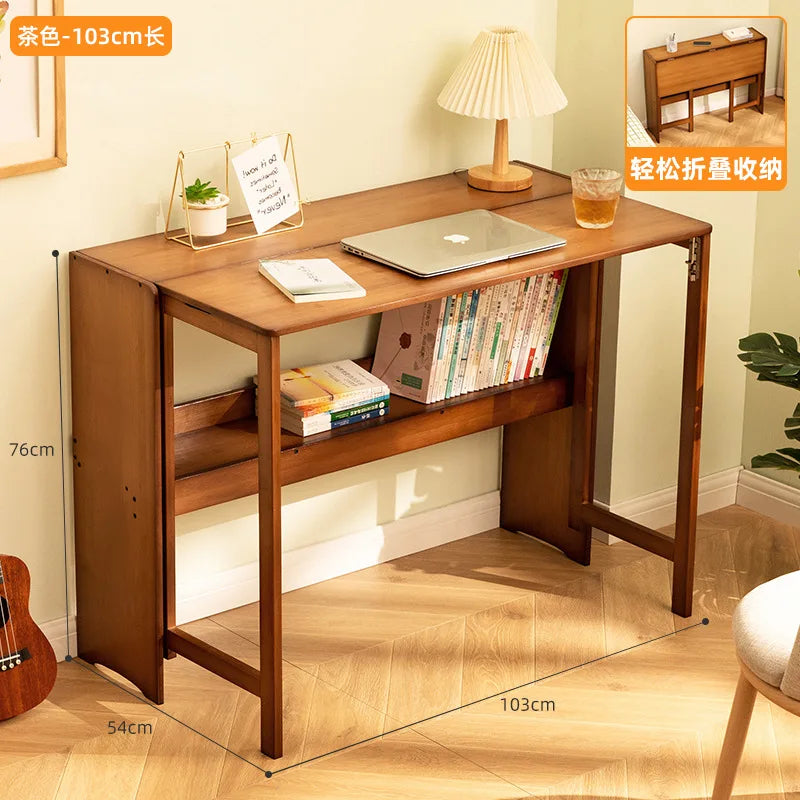 Folding desk computer desk dormitory flat bedroom retractable