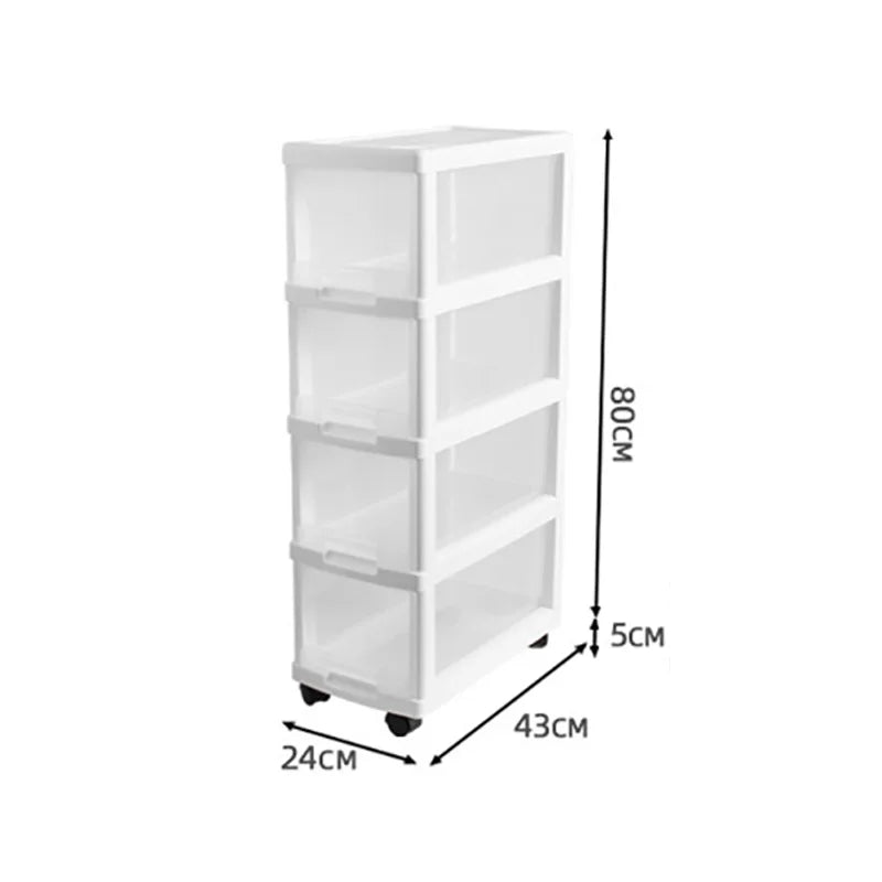 3/4/5 Layers Multi-layer Storage Box Plastic Drawer  Portable Documents Clothes Cabinet Strong