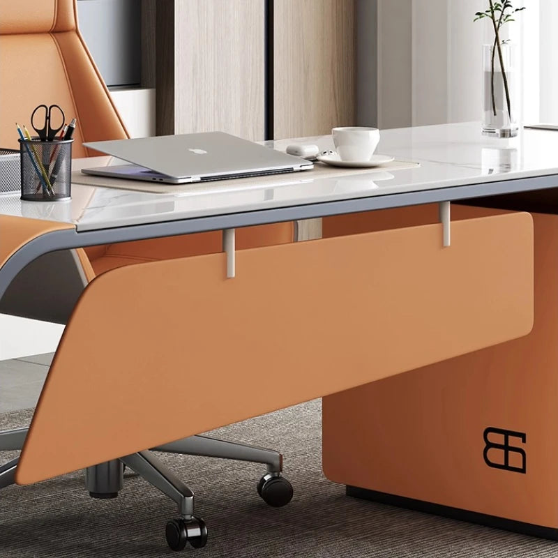 Light Luxury Italy Designer Office Desk Rock Plate Modern Consult Medical Offic Desk Minimalist High