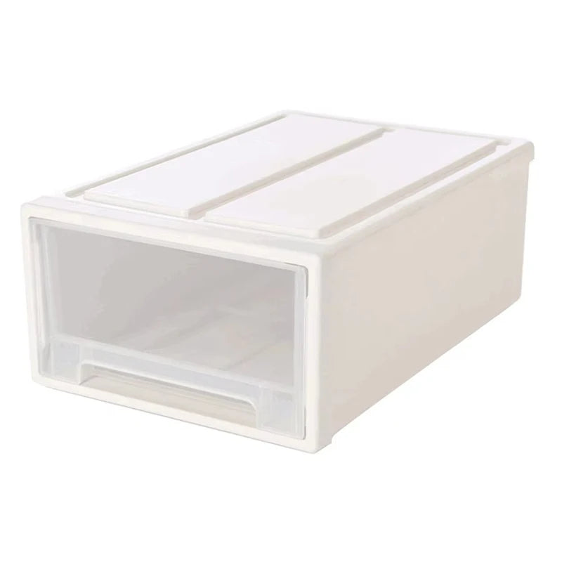 Transparent Storage Drawers Stackable Portable Wardrobe Clothes Organizer Plastic Desktop
