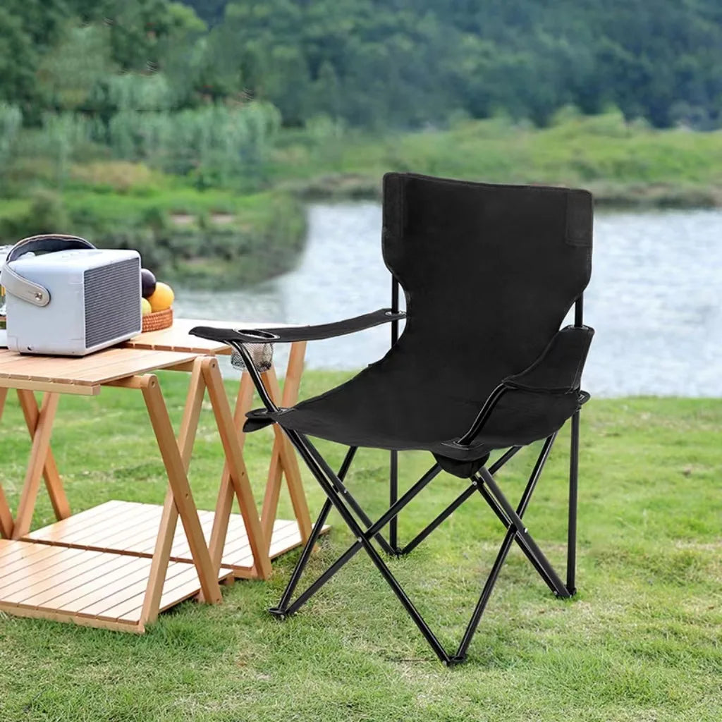 Portable armchair, outdoor folding chair, backrest chair, camping chair, fishing chair, beach chair