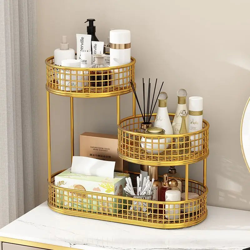 Fruit and Vegetable Storage Box Cosmetics Storage Rack Desktop Storage Rack Wrought Iron