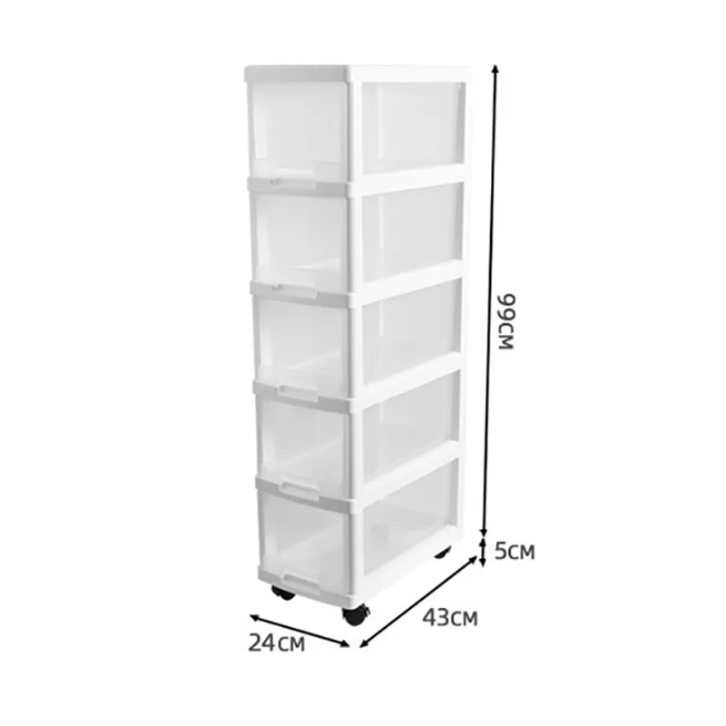 3/4/5 Layers Multi-layer Storage Box Plastic Drawer  Portable Documents Clothes Cabinet Strong