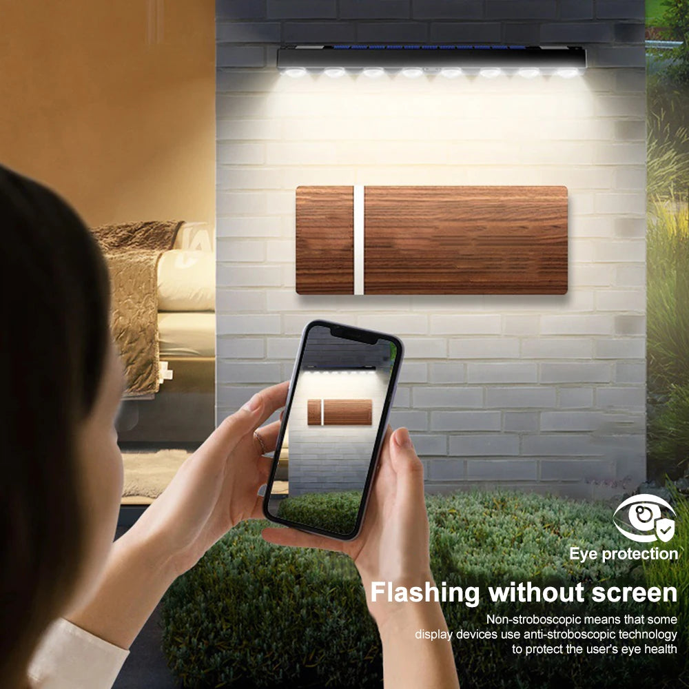 Outdoor LED Solar Wall Sign Light Garden Landscape Light 4/6/8 LED Waterproof Bright Solar Address Lights