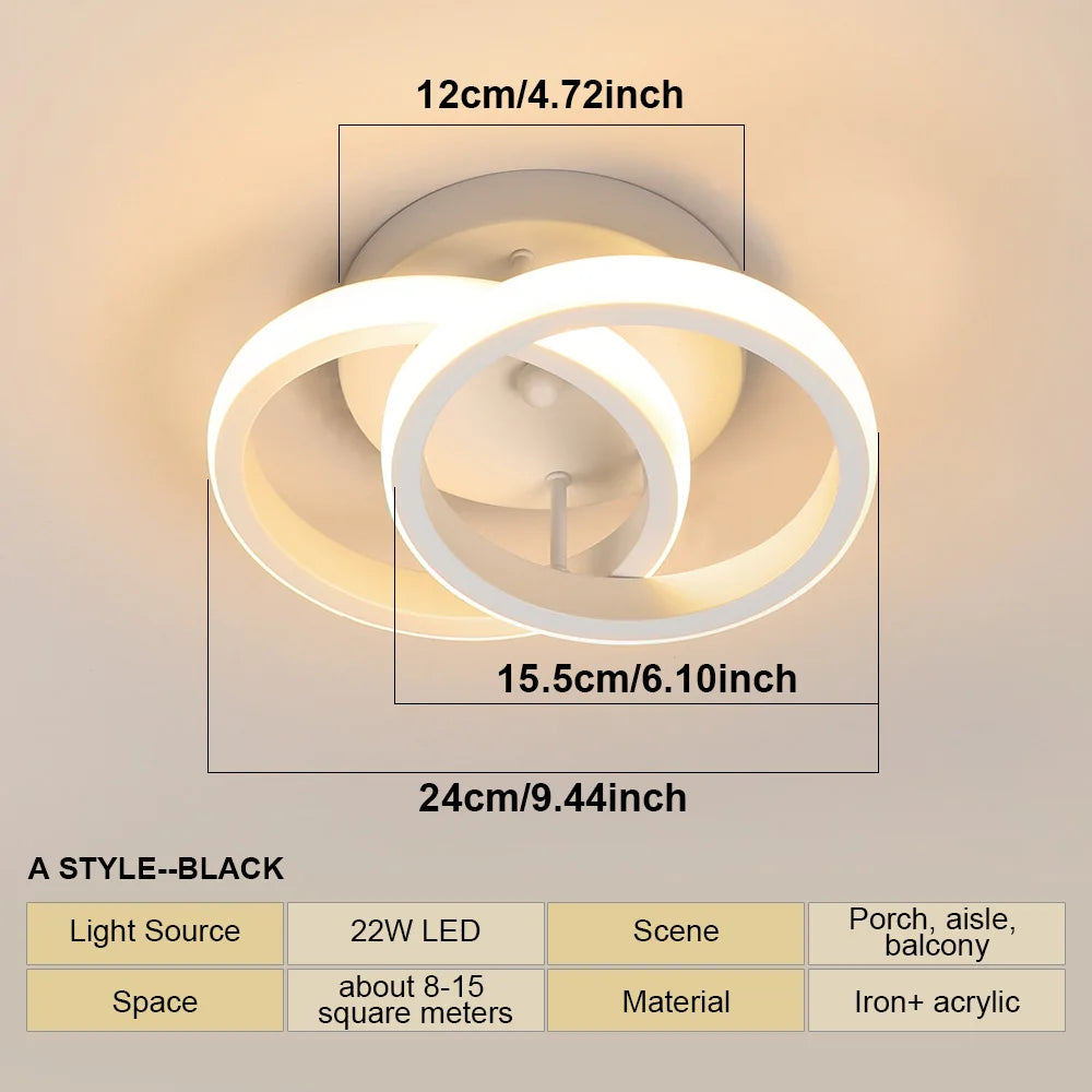 LED Ceiling Light Modern Aisle Ceiling Lamp Indoor Hallway Lighting Small Surface Mounted Fixtures