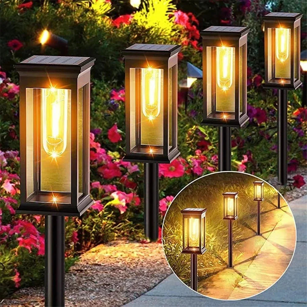 Solar Pathway Lights Waterproof take Lights Warm White Solar Light for Garden Walkway Driveway Yard Lawn